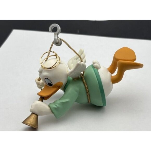 Disney's Groliers DONALD DUCK Angel Playing Horn Christmas Tree Hanging Ornament - Picture 1 of 7